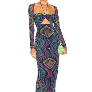AFRM Zoya dress in Electric Swirl - size M - NWOT.